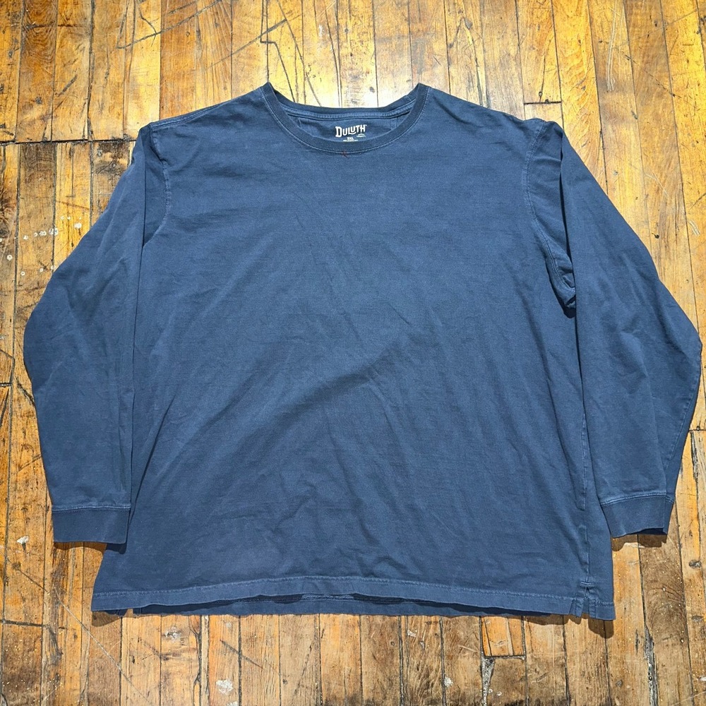 Duluth T-Shirt Mens 3XL Charcoal Gray Relaxed Fit Long Sleeve Crew Neck Pullover